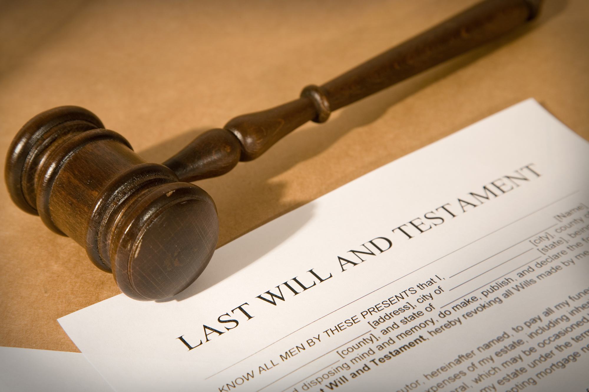 Last Will And Testament Form With Gavel Estate Planning Real Estate Business Law Firm