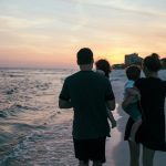 family on the beach
