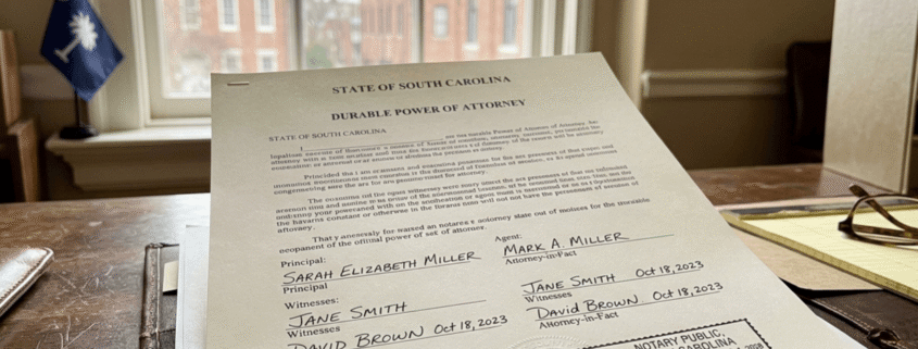 What Is a Durable Power of Attorney in South Carolina?